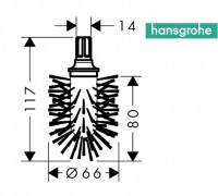 RECAMBIO ESCOBILLA WC LOGIS HANSGROHE